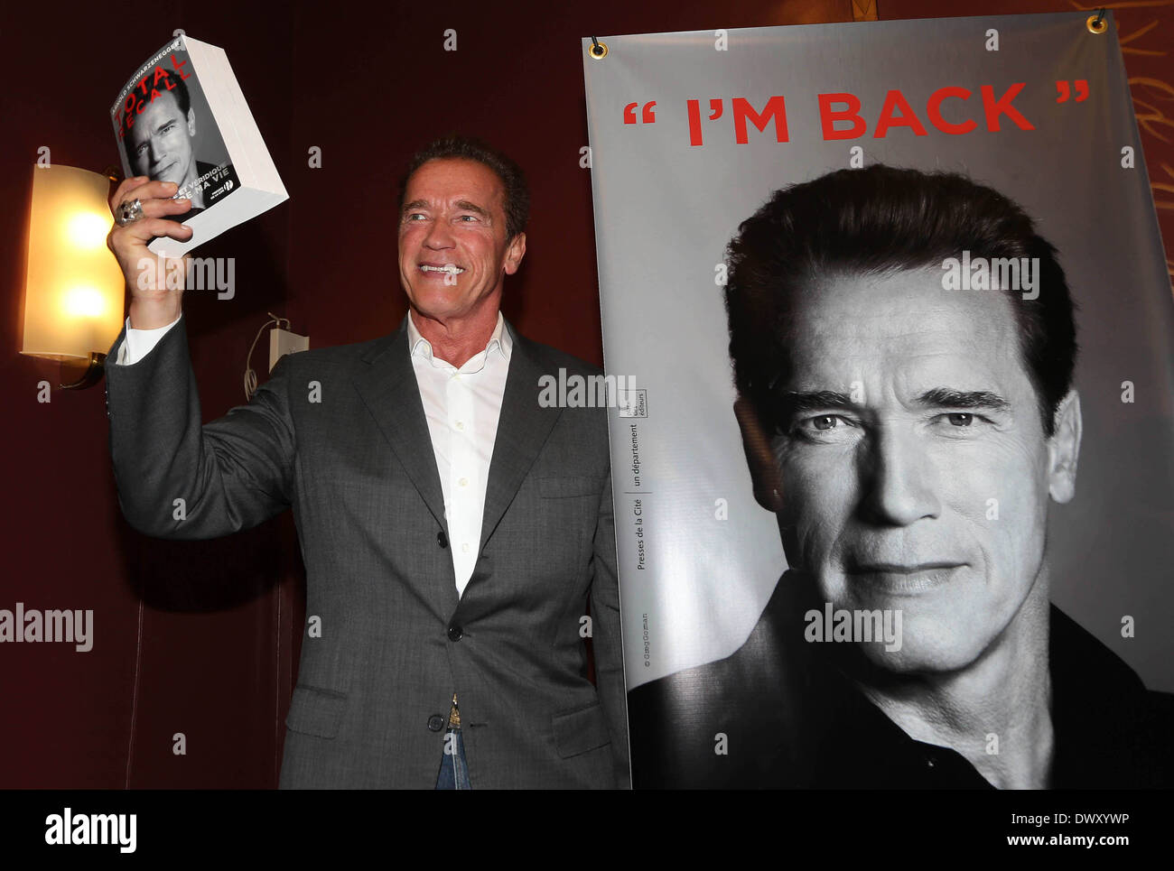 Arnold Schwarzenegger promoting his biography 'Total Recall: My