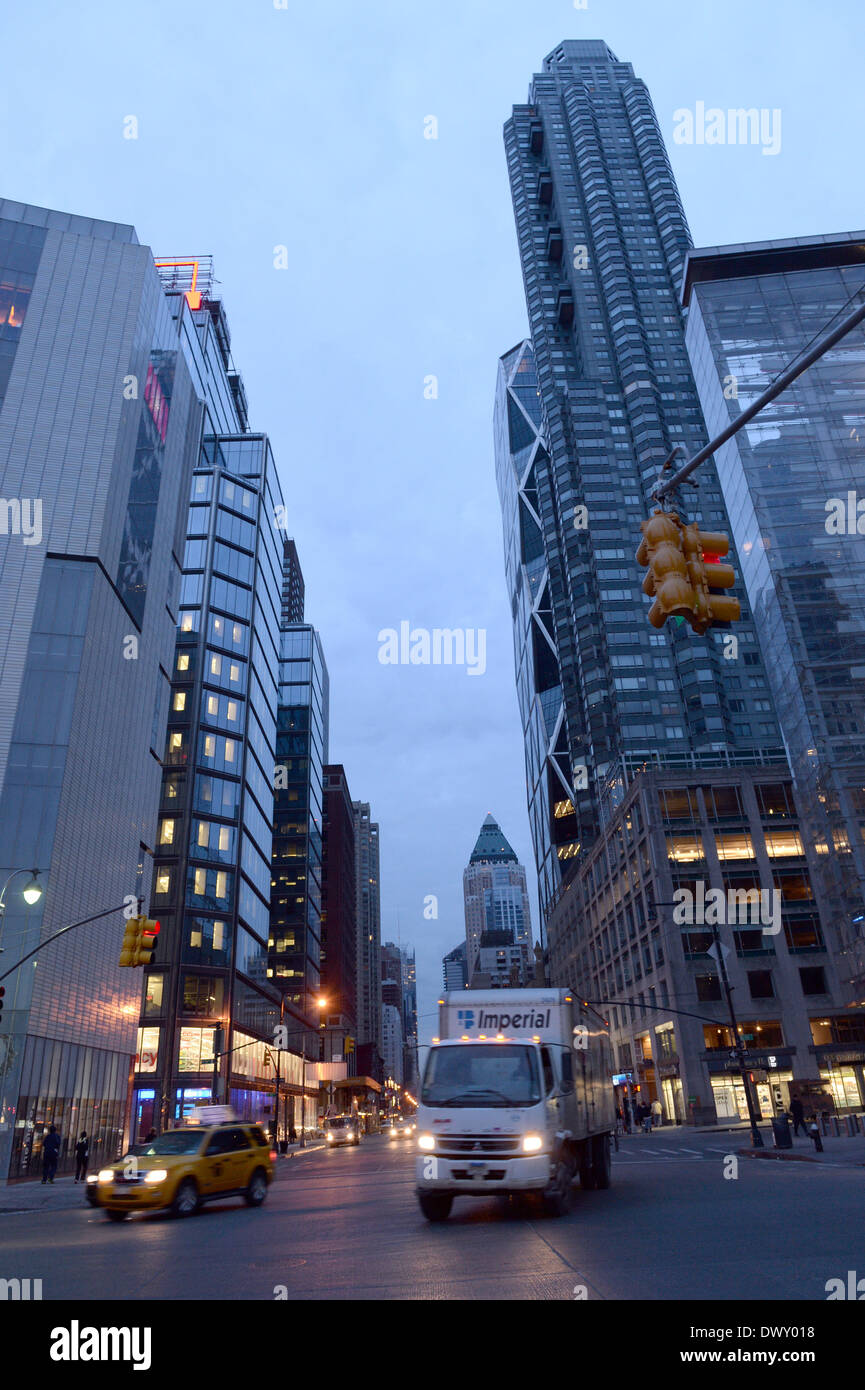 New York City, USA. 05th Mar, 2014. Columbus Circle in New York City, USA, 05 March 2014. Photo: Felix Hoerhager/dpa/Alamy Live News Stock Photo