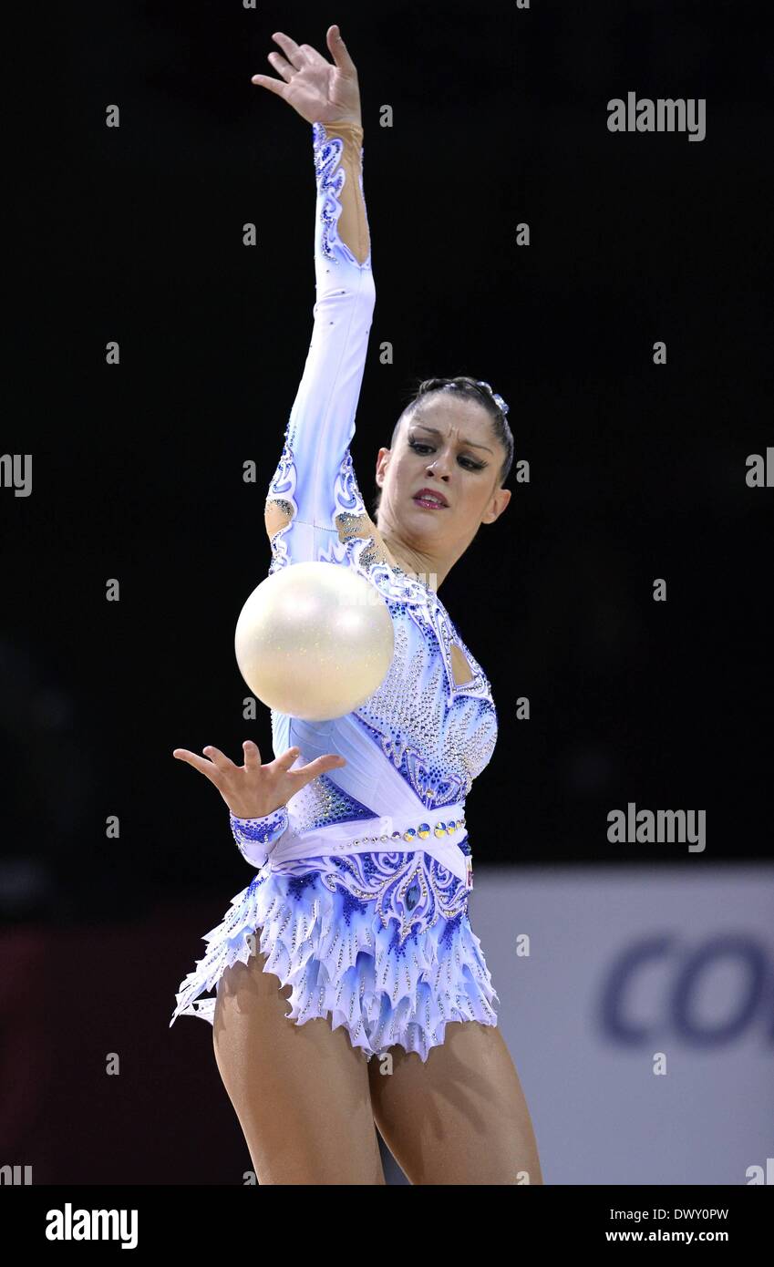 Thiais, Paris. 08th Mar, 2014. RGS rythmic sports gymnastics grand prix of Paris. Carolina Rodriguez (ESP) Spain RSG Grand Prix Thiais 2014 Credit:  Action Plus Sports/Alamy Live News Stock Photo