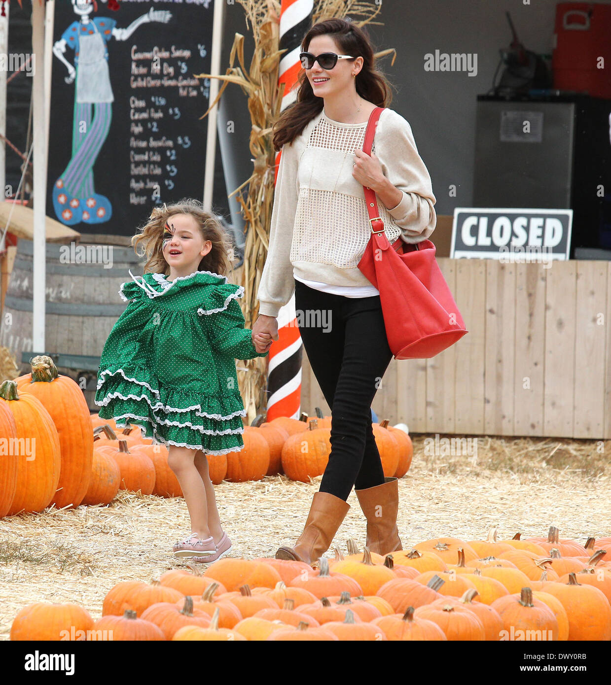 Michelle Monaghan and her daughter Willow enjoy the day at Pumpkin