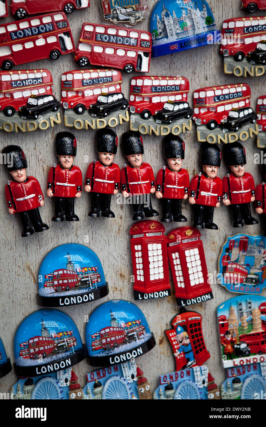 Fridge magnet souvenirs of London Stock Photo