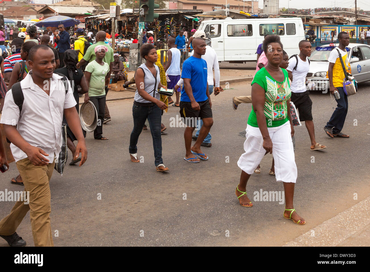 People at Kaneshie market, Accra, Ghana, Africa Stock Photo