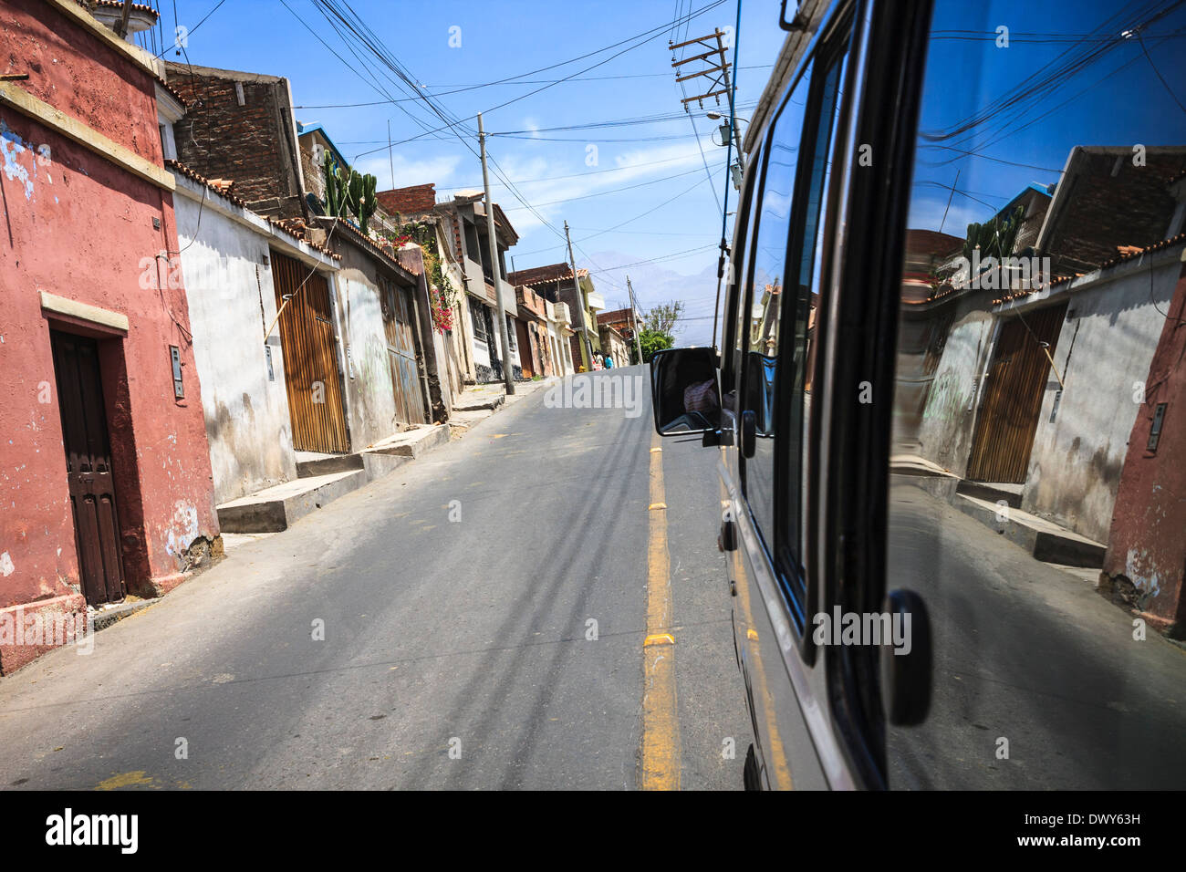 Street of Arequipa city, Peru Stock Photo