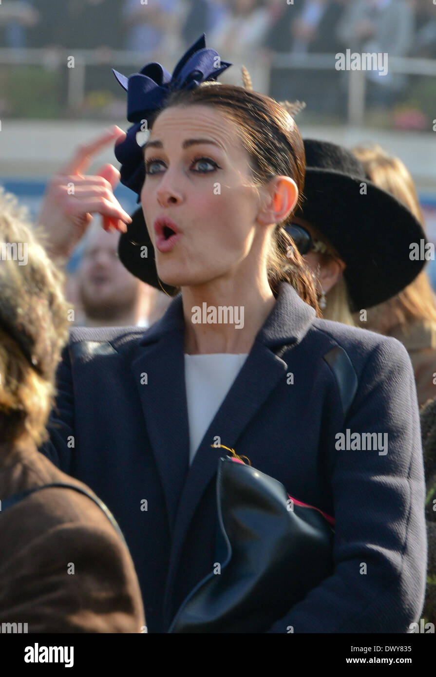 Cheltenham, Gloucestershire, UK . 14th Mar, 2014. Kirsty Gallacher at Cheltenham Gold Cup Festival 2014, day 4, The Cheltenham Gold Cup. Credit:  jules annan/Alamy Live News Stock Photo