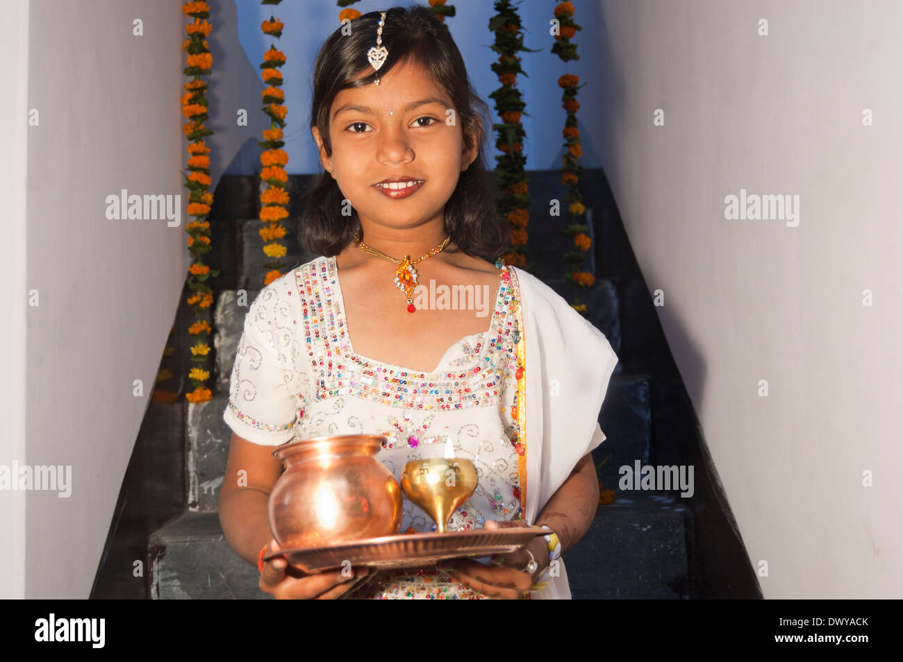 Indian rural girl standing home hi-res stock photography and images - Alamy