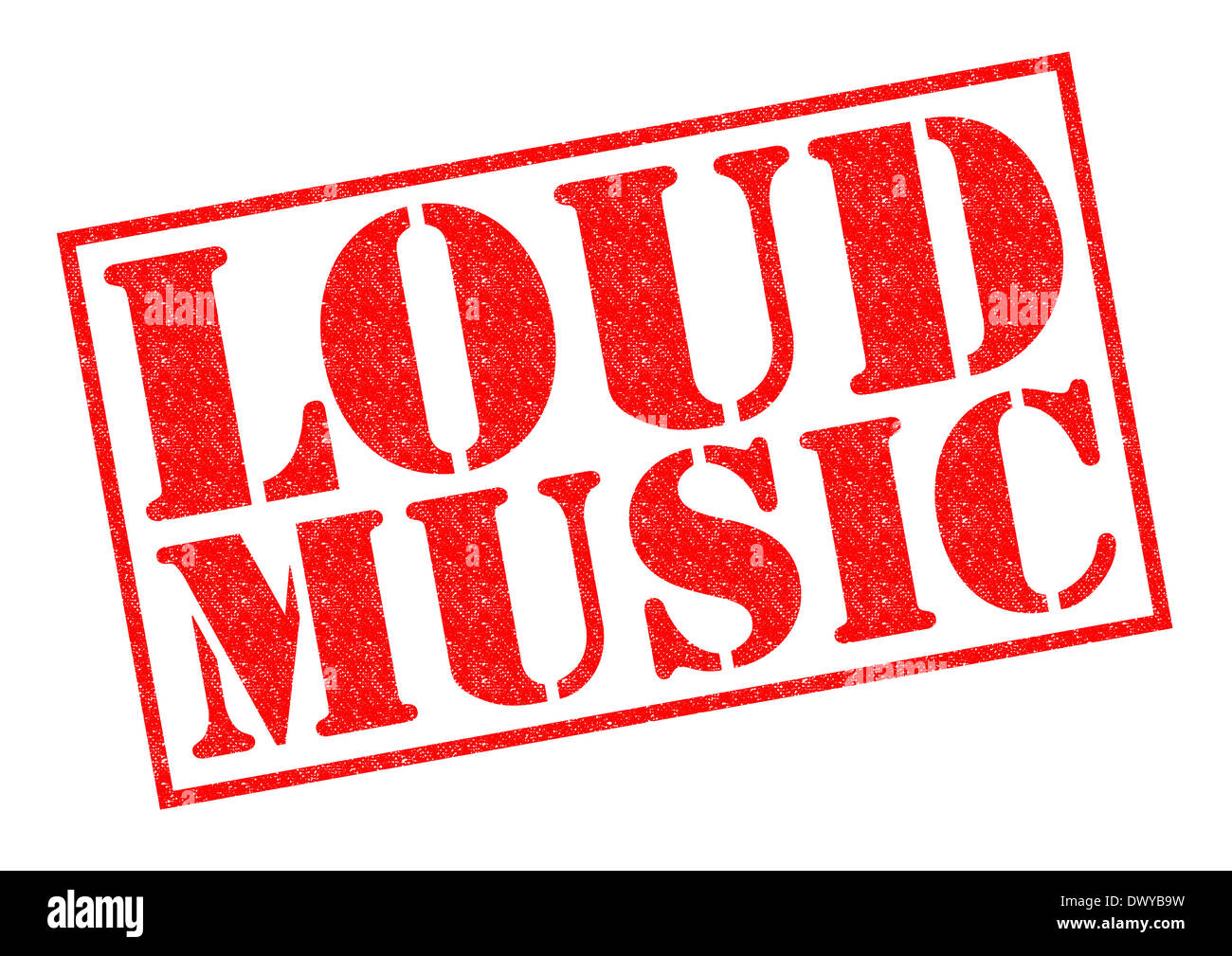 LOUD MUSIC red Rubber Stamp over a white background Stock Photo Alamy