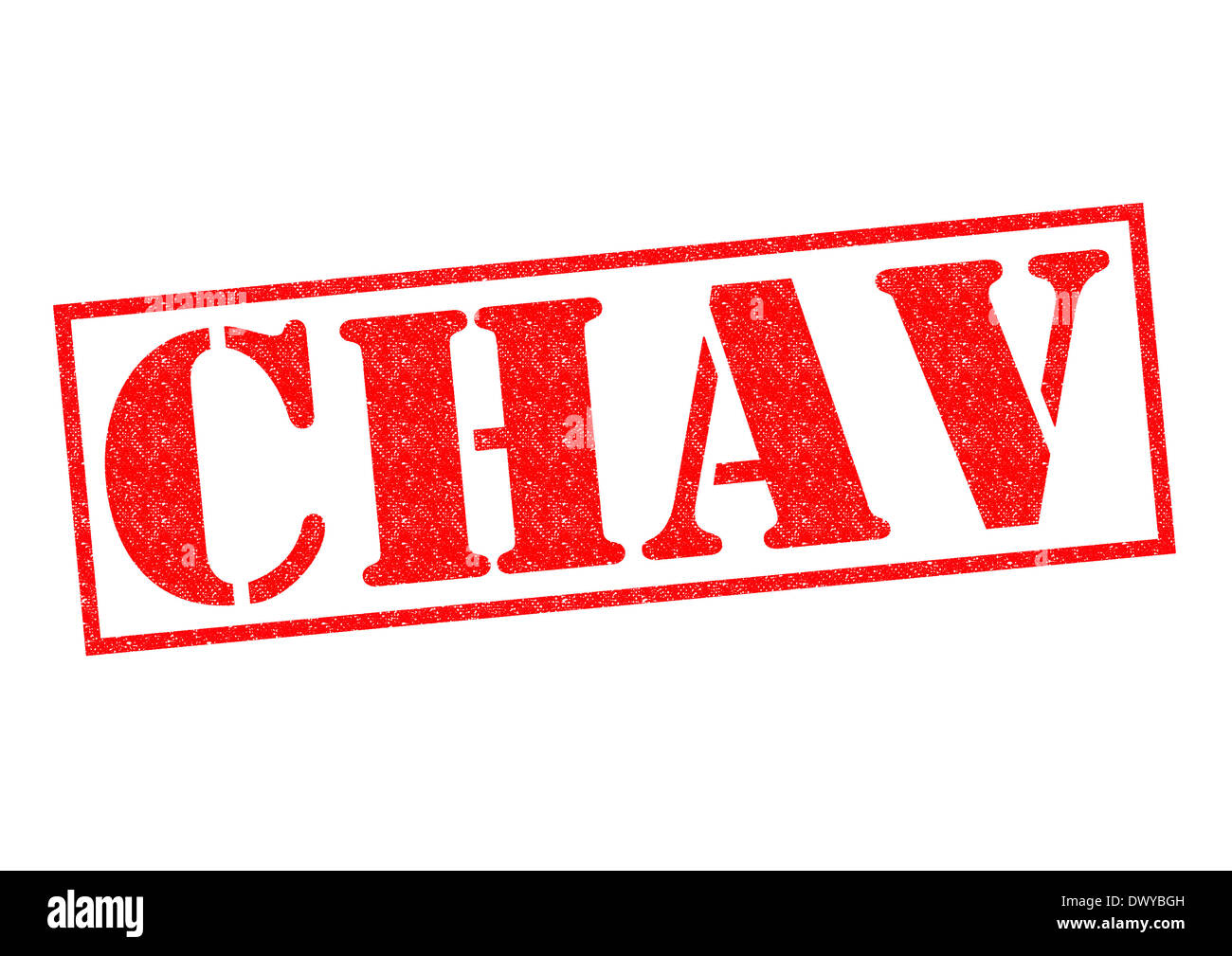 CHAV red Rubber Stamp over a white background. Stock Photo
