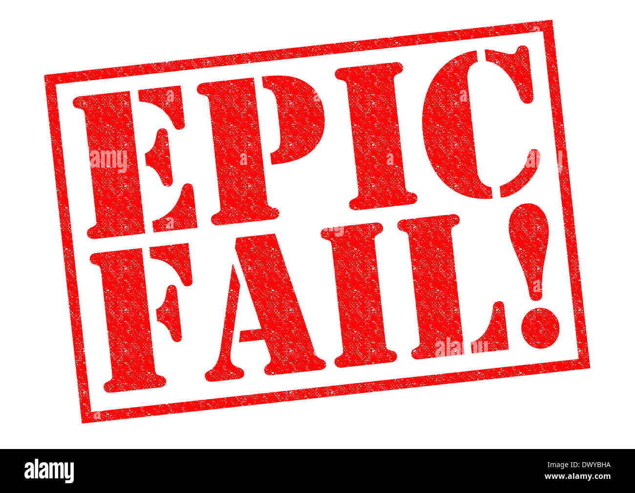 EPIC FAIL! red Rubber Stamp over a white background Stock Photo - Alamy