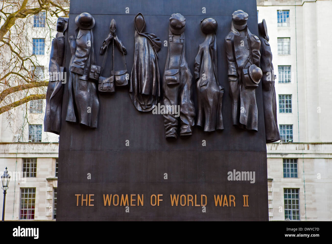 The Monument to the Women of World War Two in Whitehall, London Stock ...