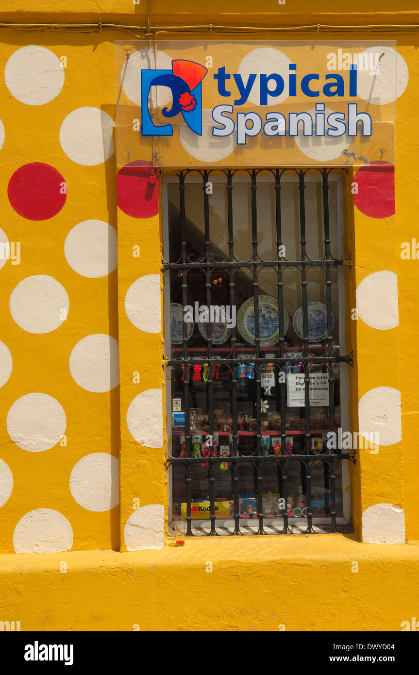 Typical Spanish shop, Seville Stock Photo Alamy