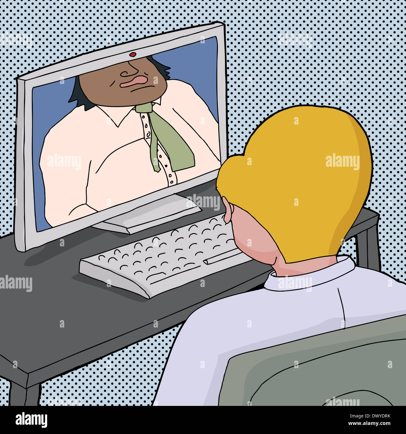 Cartoon of two men talking hi-res stock photography and images - Alamy