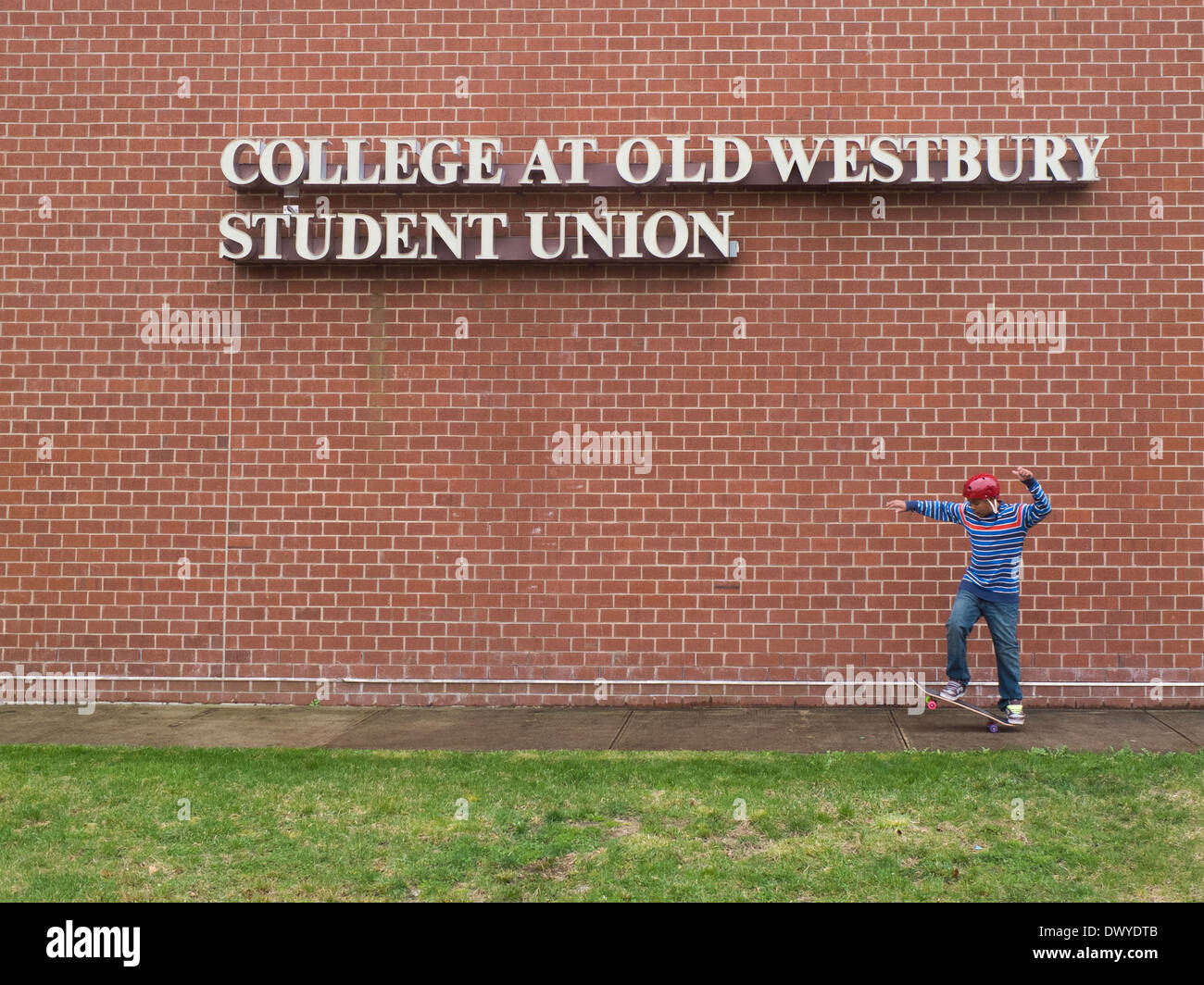 college at Old Westbury student union building on Long Island NY Stock