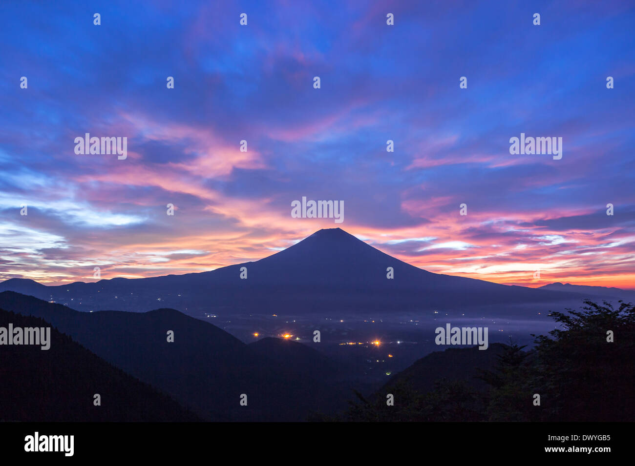 Sunset at Mount Fuji, Japan Stock Photo Alamy