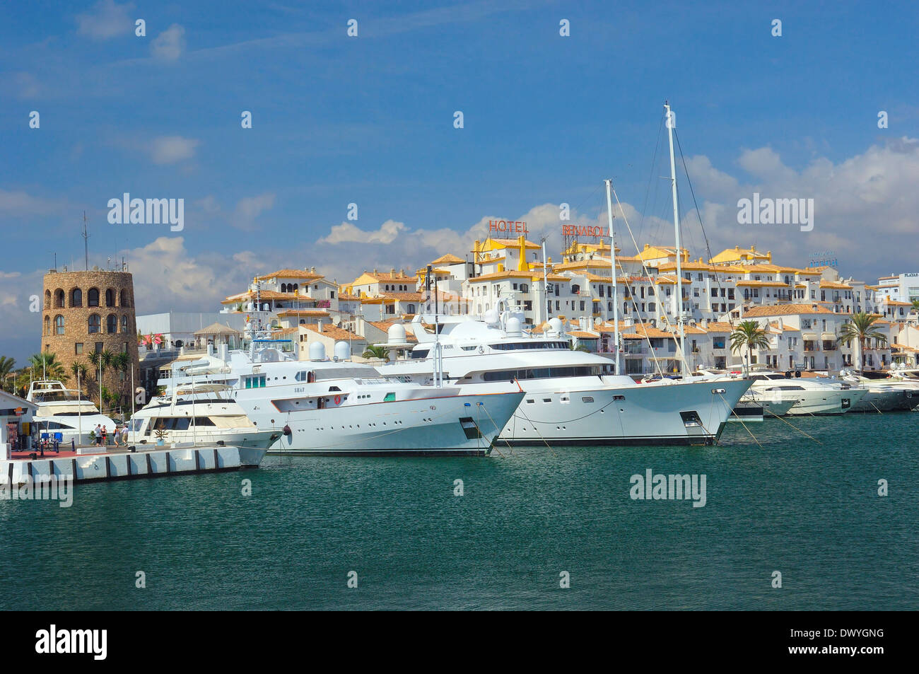Yacht harbour Puerto Banus, Marbella Stock Photo Alamy