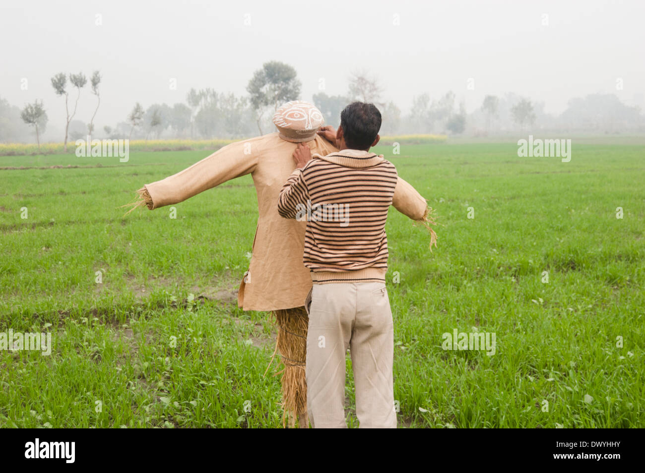 1 Indian Farmer Standing in Field Stock Photo - Alamy