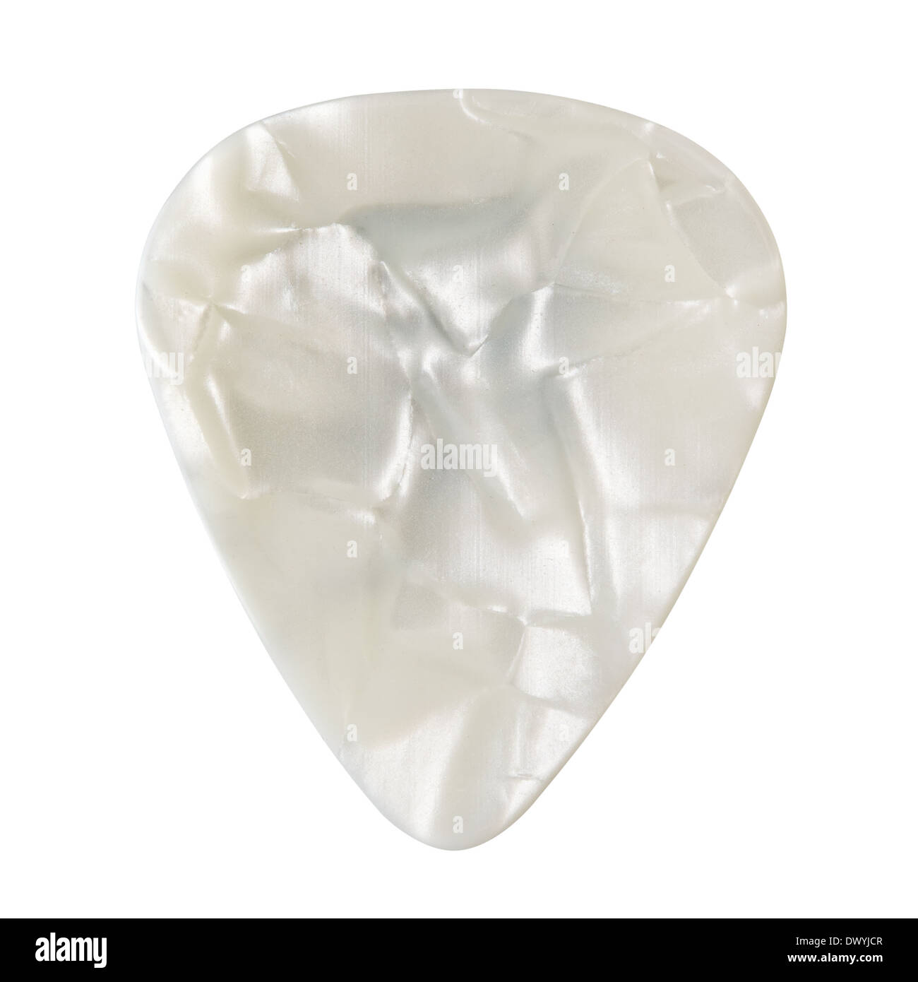 plastic guitar plectrum, isolated on white background Stock Photo