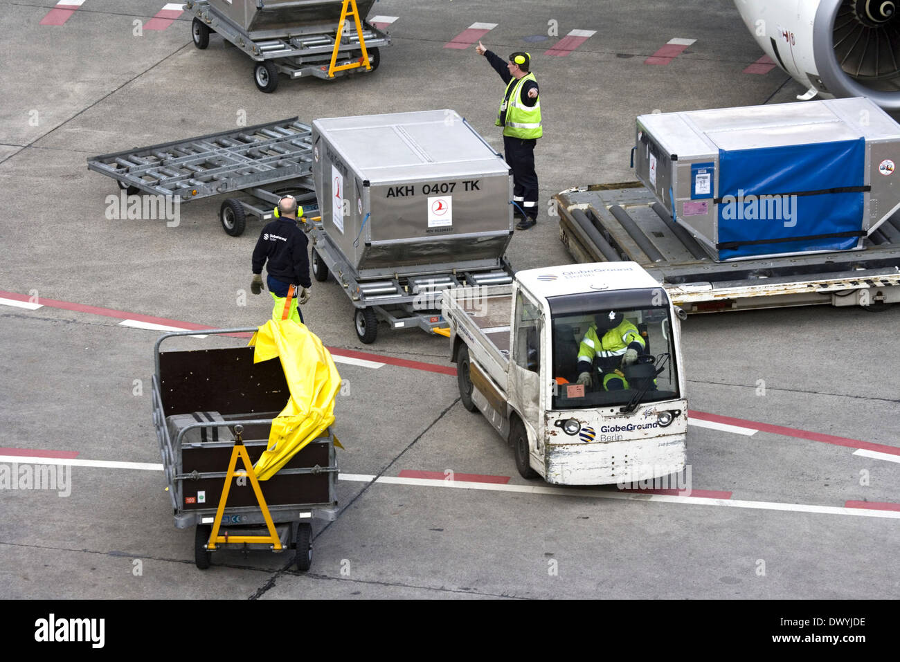 Airport Ground Vehicles Stock Photos & Airport Ground Vehicles Stock