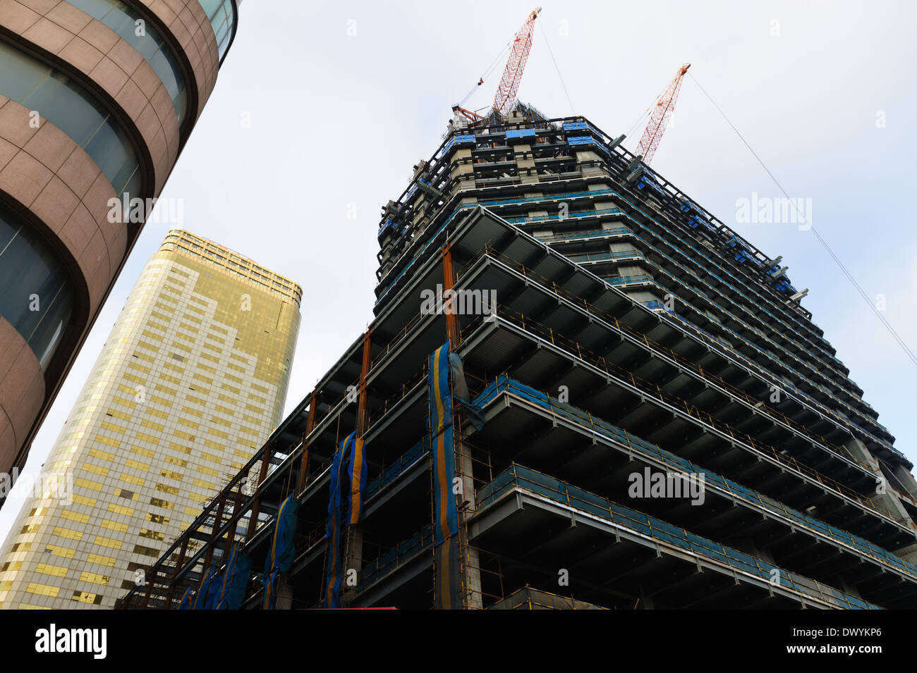 High rise building under construction.  Dalian.Liaoning Province , China. Stock Photo