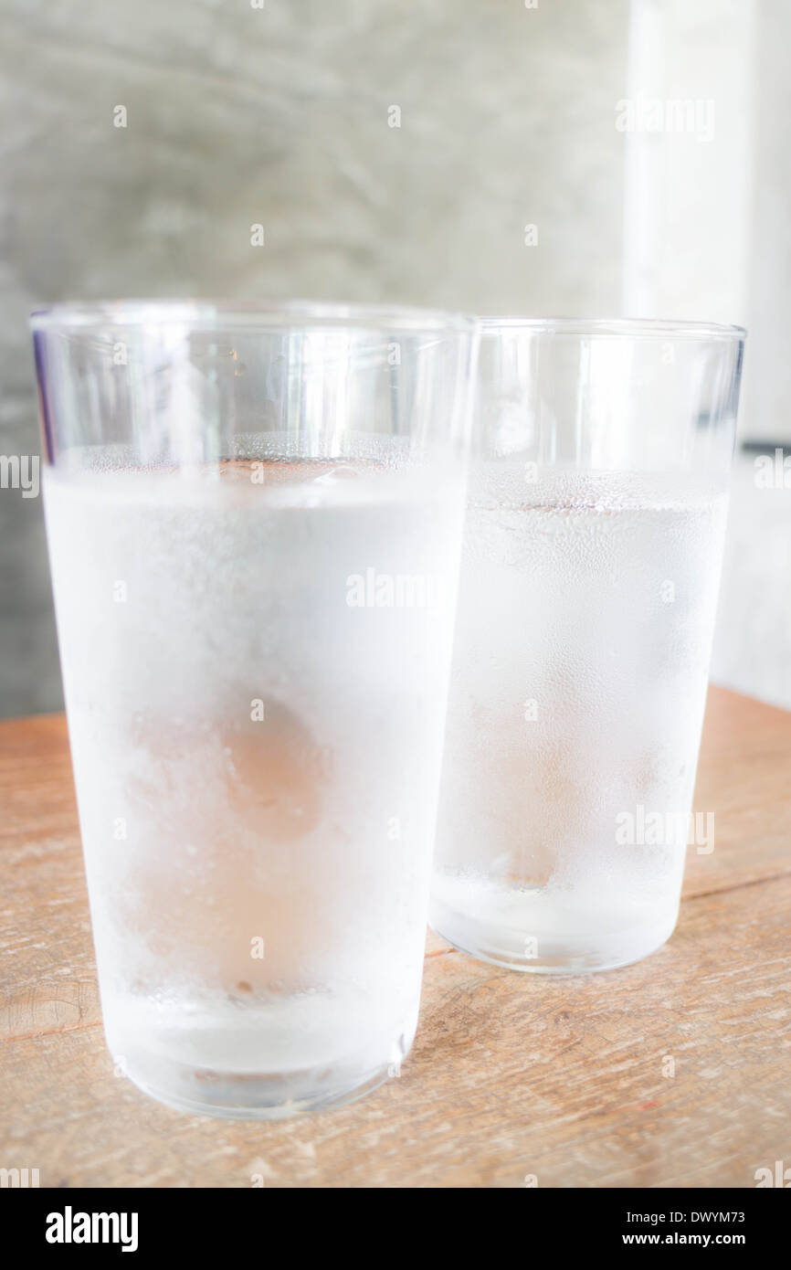 Double glasses of cool drink water, stock photo Stock Photo Alamy