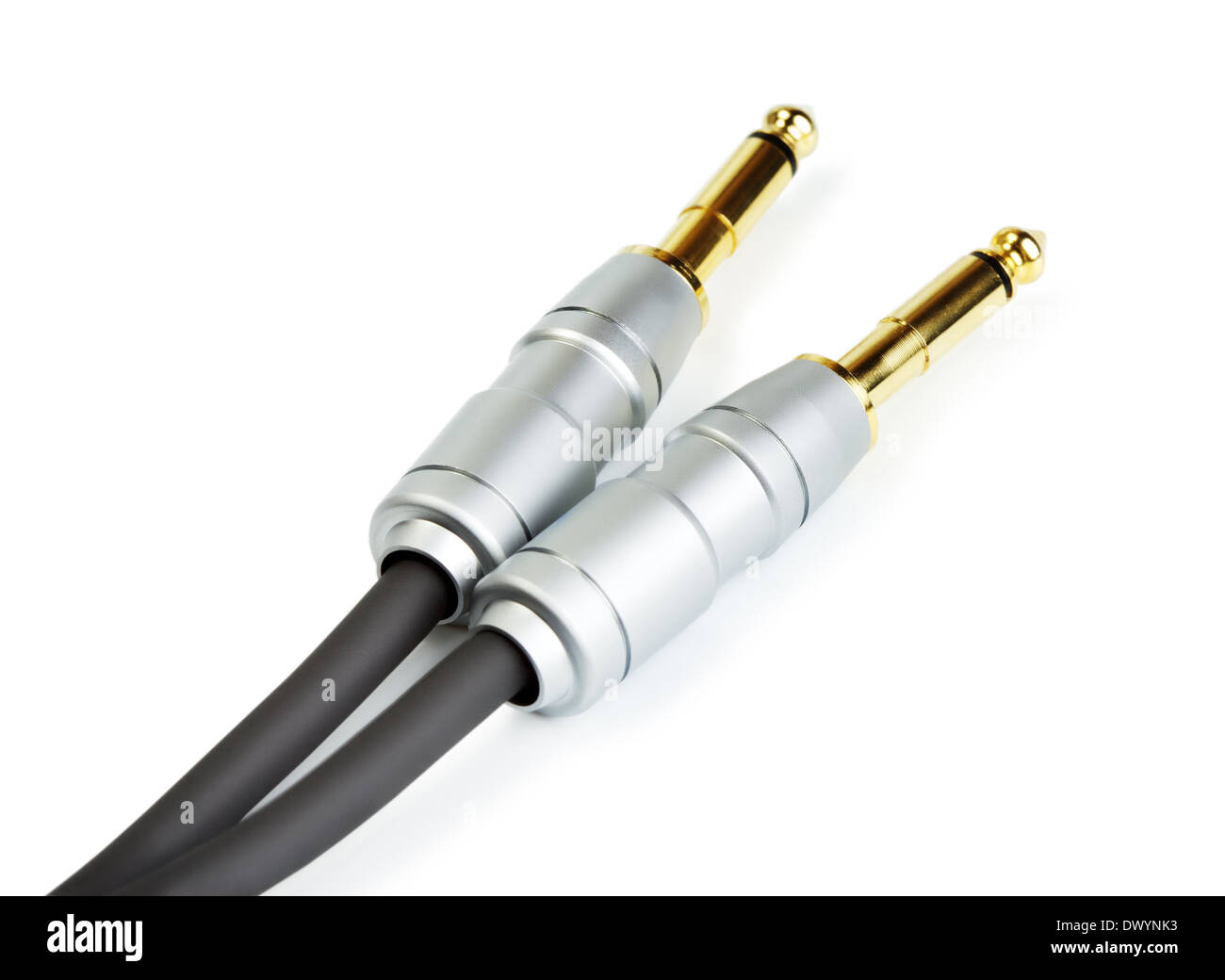 guitar audio jacks, isolated on white background Stock Photo Alamy