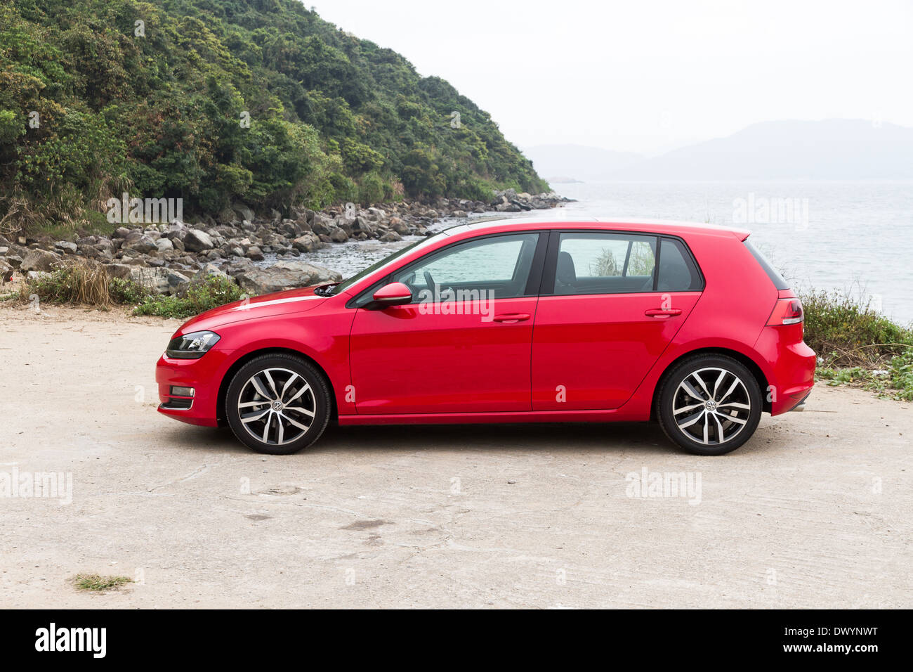Volkswagen Golf VII GT 2013 Model with red colour Stock Photo - Alamy