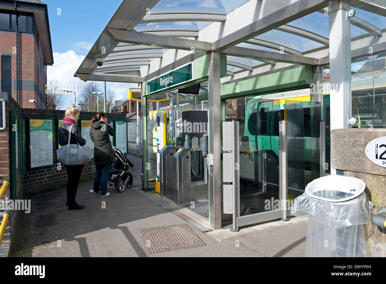 Entrance to Reigate Railway Station, Surrey, UK Stock Photo Alamy