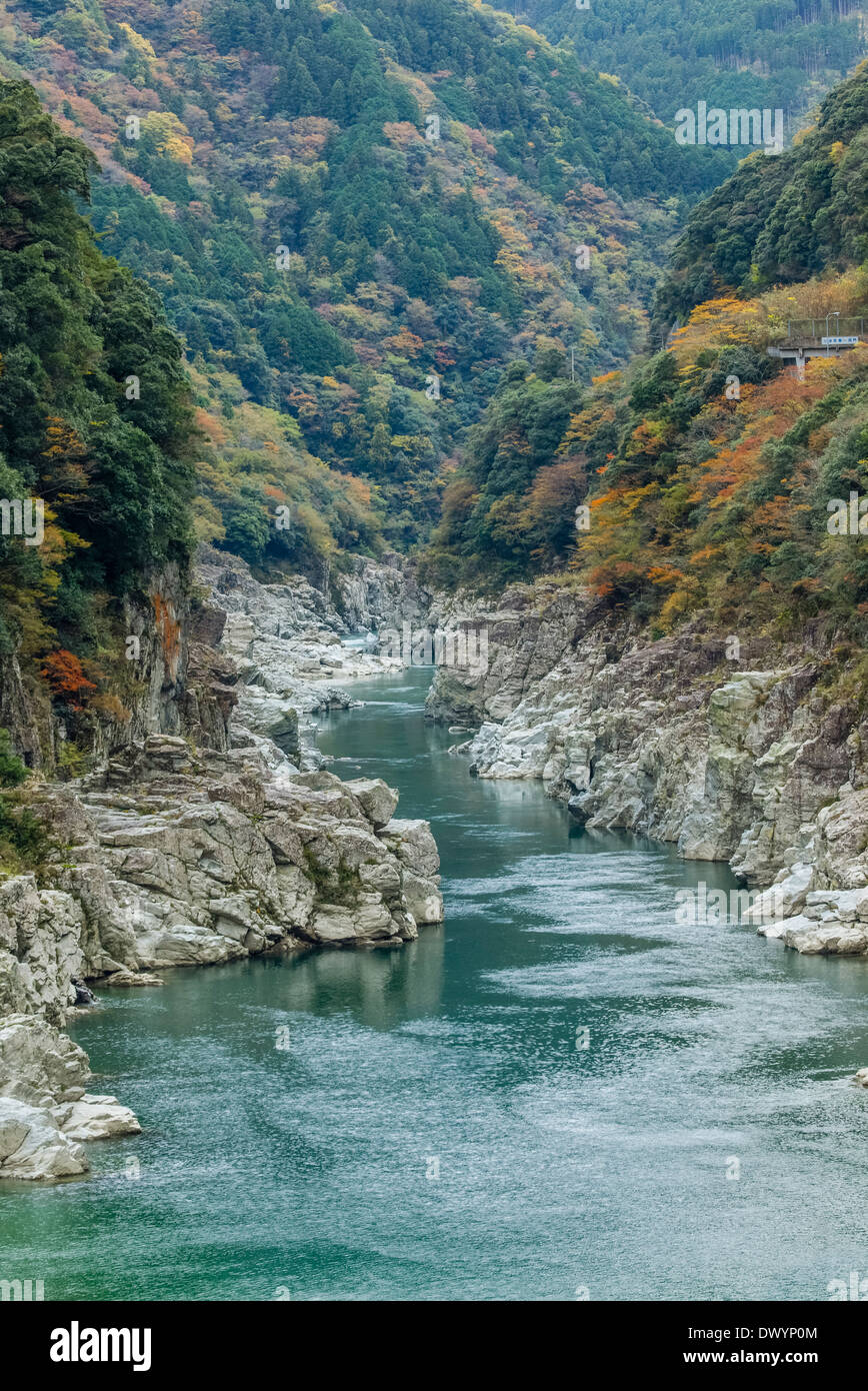 Koboke Gorges, Miyoshi, Tokushima Prefecture, Japan Stock Photo