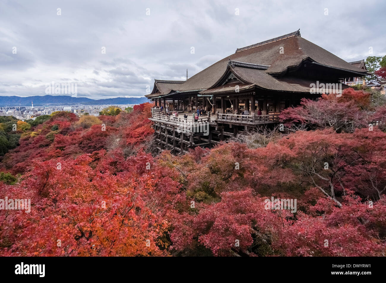 Autumn View of Kiyomizu-dera Temple Stock Photo