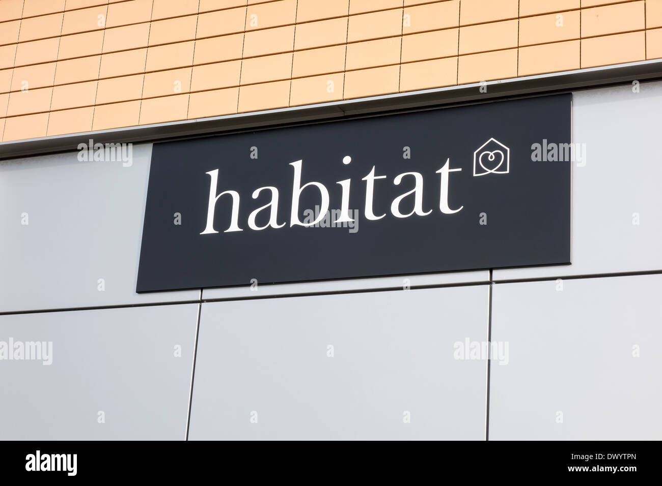 Shop sign "habitat" Cambridge Cambridgeshire England Stock Photo Alamy