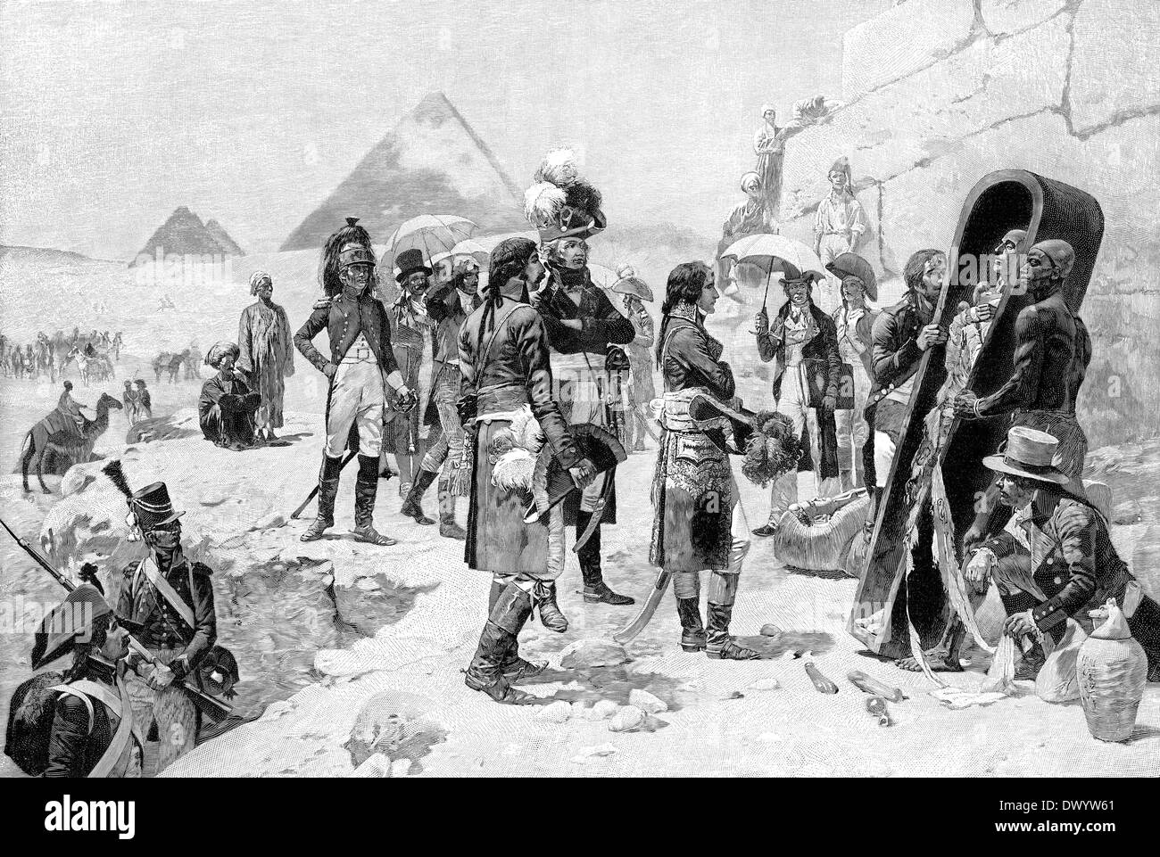 Napoleon Bonaparte, campaign in the Orient, The French Campaign in Egypt and Syria, 1798 -1801, Stock Photo