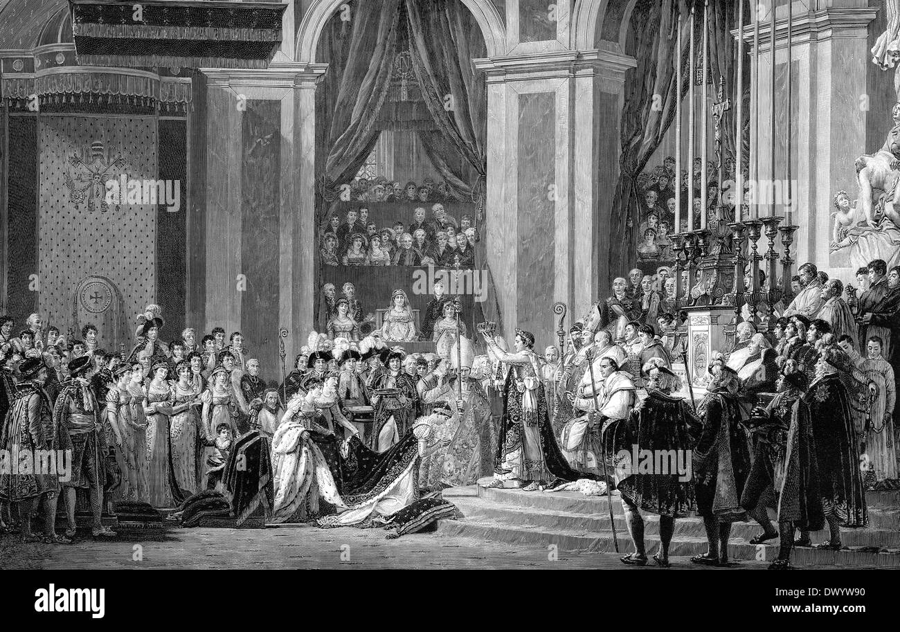 Pope Pius VII at the Coronation of Napoleon I. Stock Photo