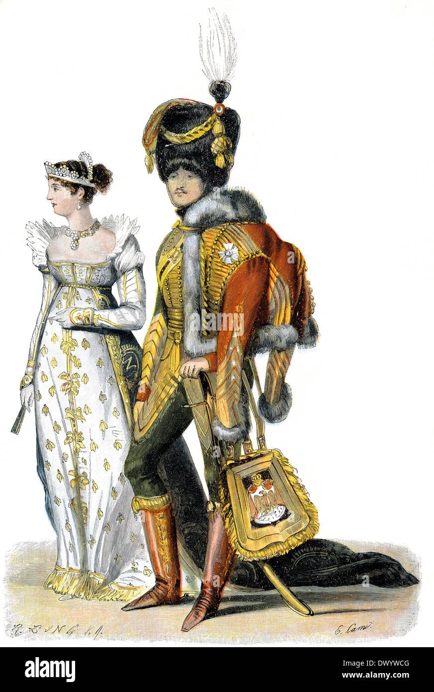 French court dress, 1807 Stock Photo Alamy