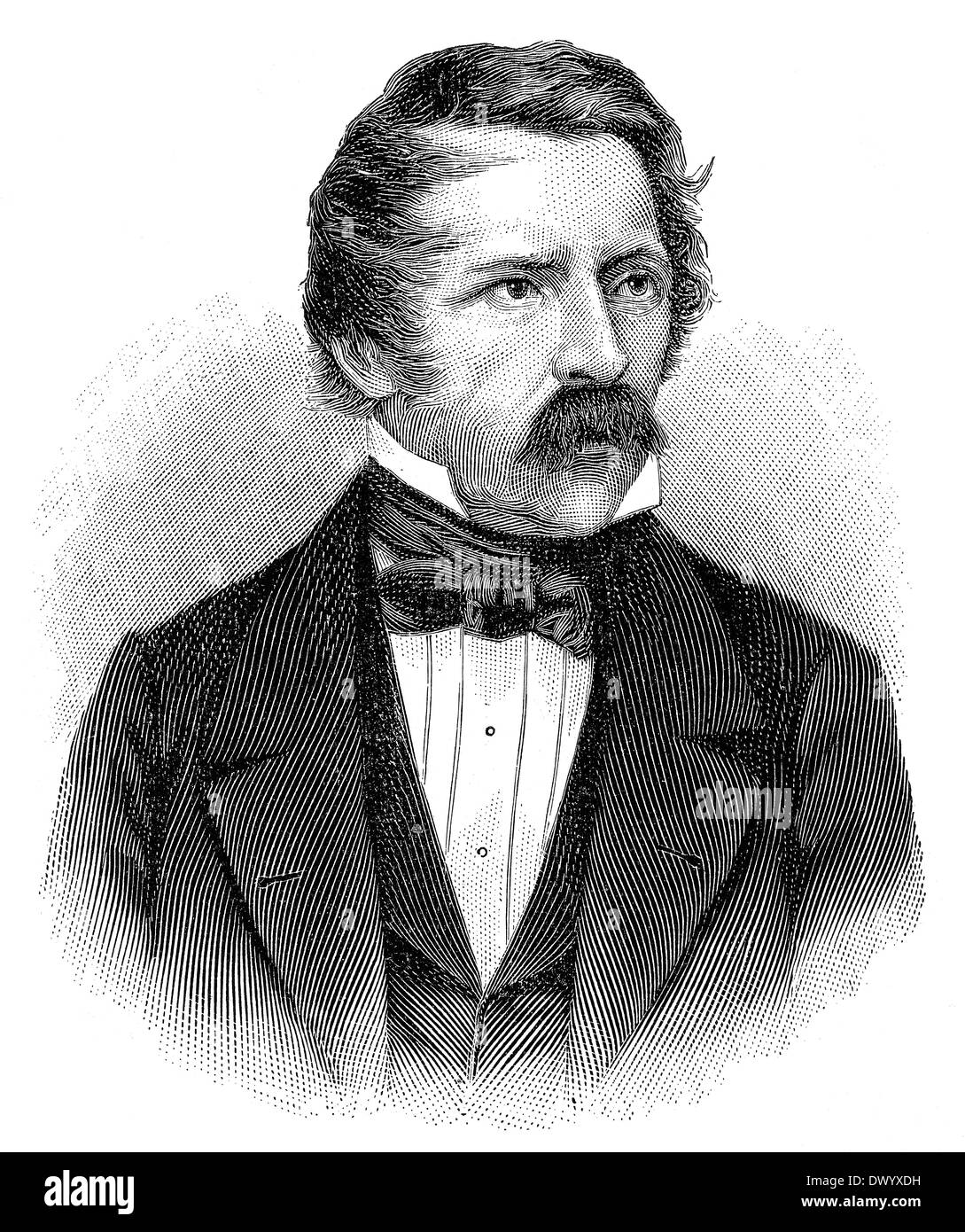 Carl August von Steinheil, 1801 - 1870, a German physicist, inventor, engineer and astronomer Stock Photo
