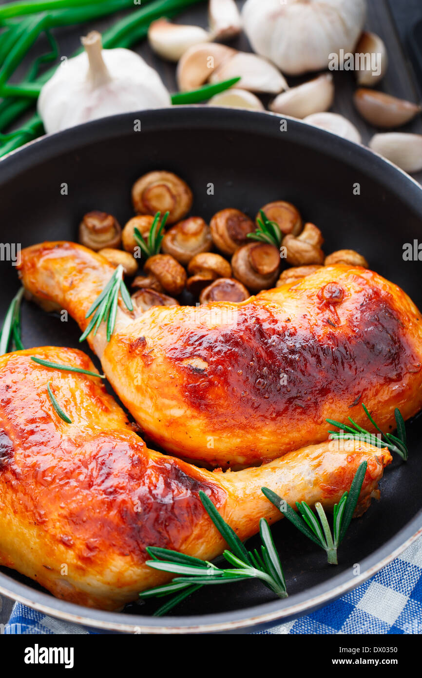 Roasted chicken legs Stock Photo Alamy