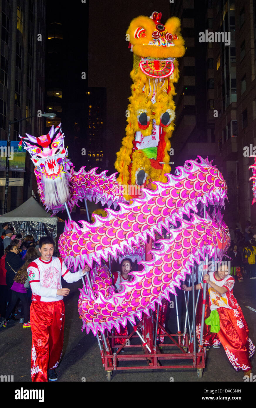 An unidentified participants at the Chinese New Year Parade in San