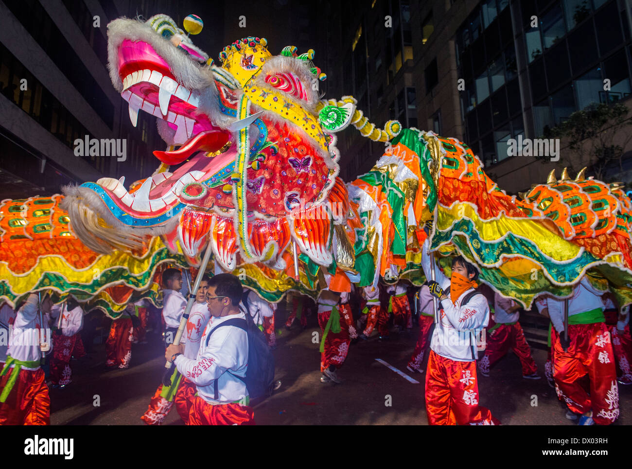 An unidentified participants at the Chinese New Year Parade in San