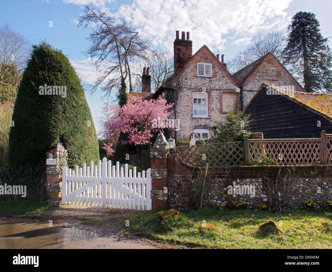 Landscape image of The Old Vicarage Turville Village,Buckinghamshire Stock Photo