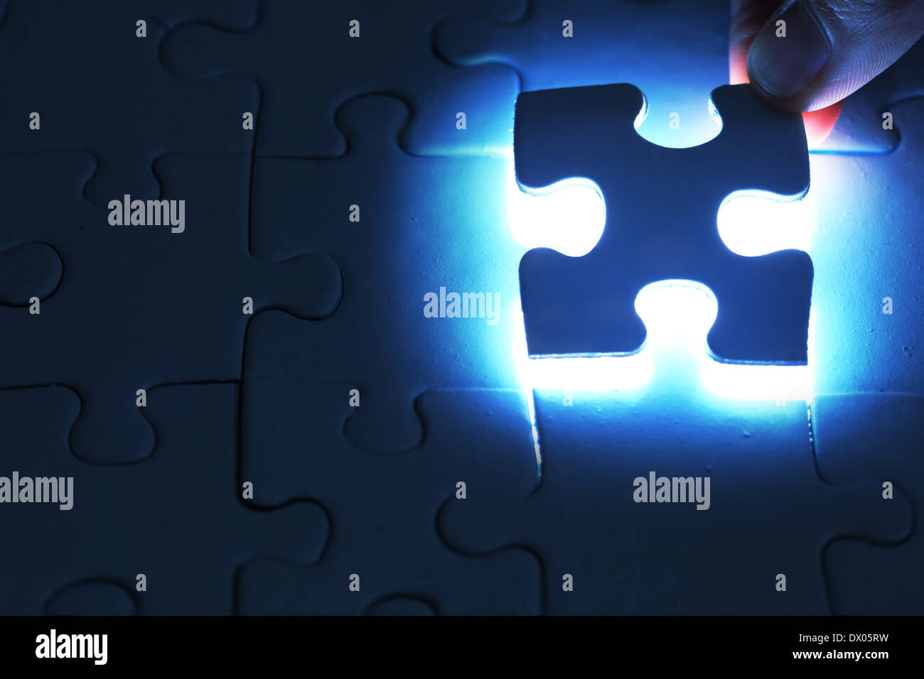 Last puzzle piece Stock Photo
