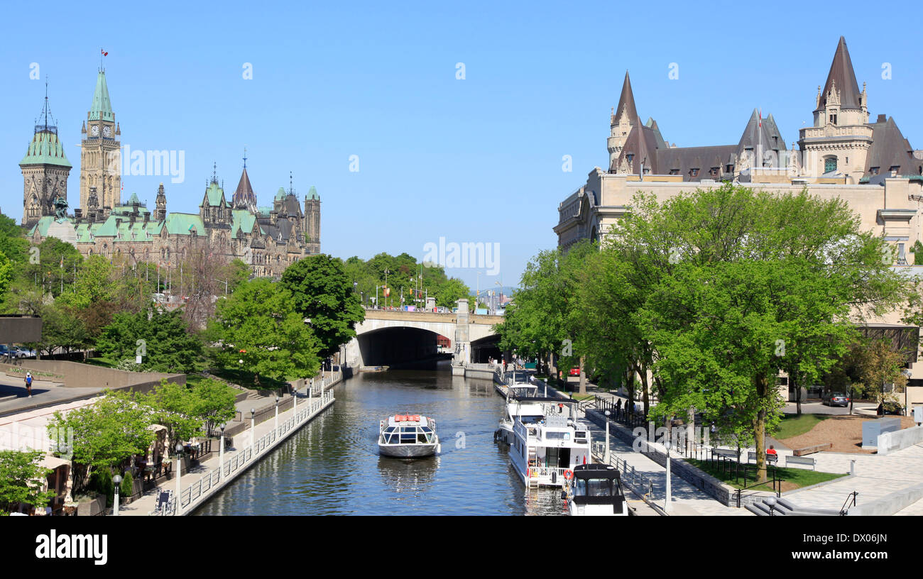 Rideau Canal in Ottawa, Canada Stock Photo