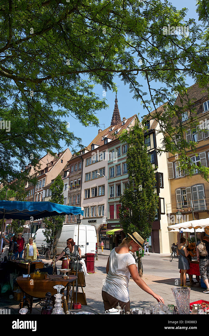 Flea market in Strasbourg Stock Photo Alamy