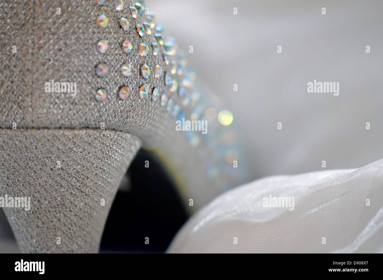 Beaded wedding shoes shot from behind Stock Photo - Alamy
