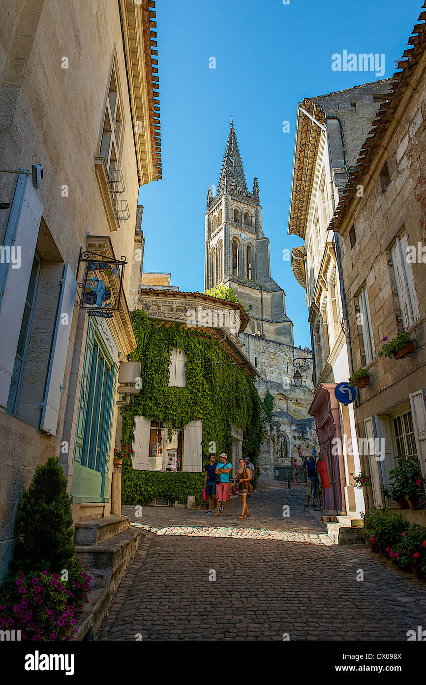 Old town in Saint-Emilion, France Stock Photo