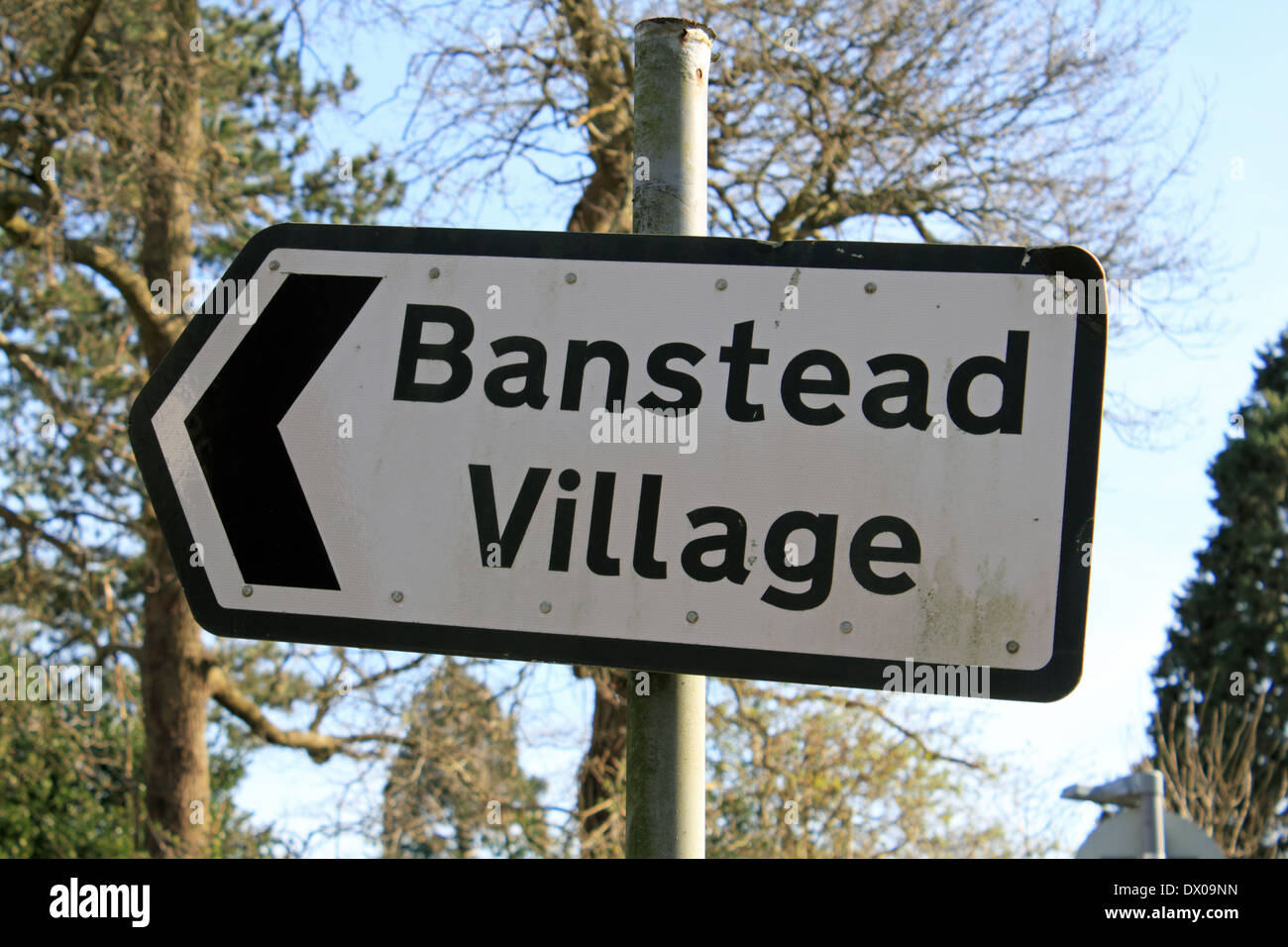 Banstead village sign, Surrey, England Stock Photo Alamy