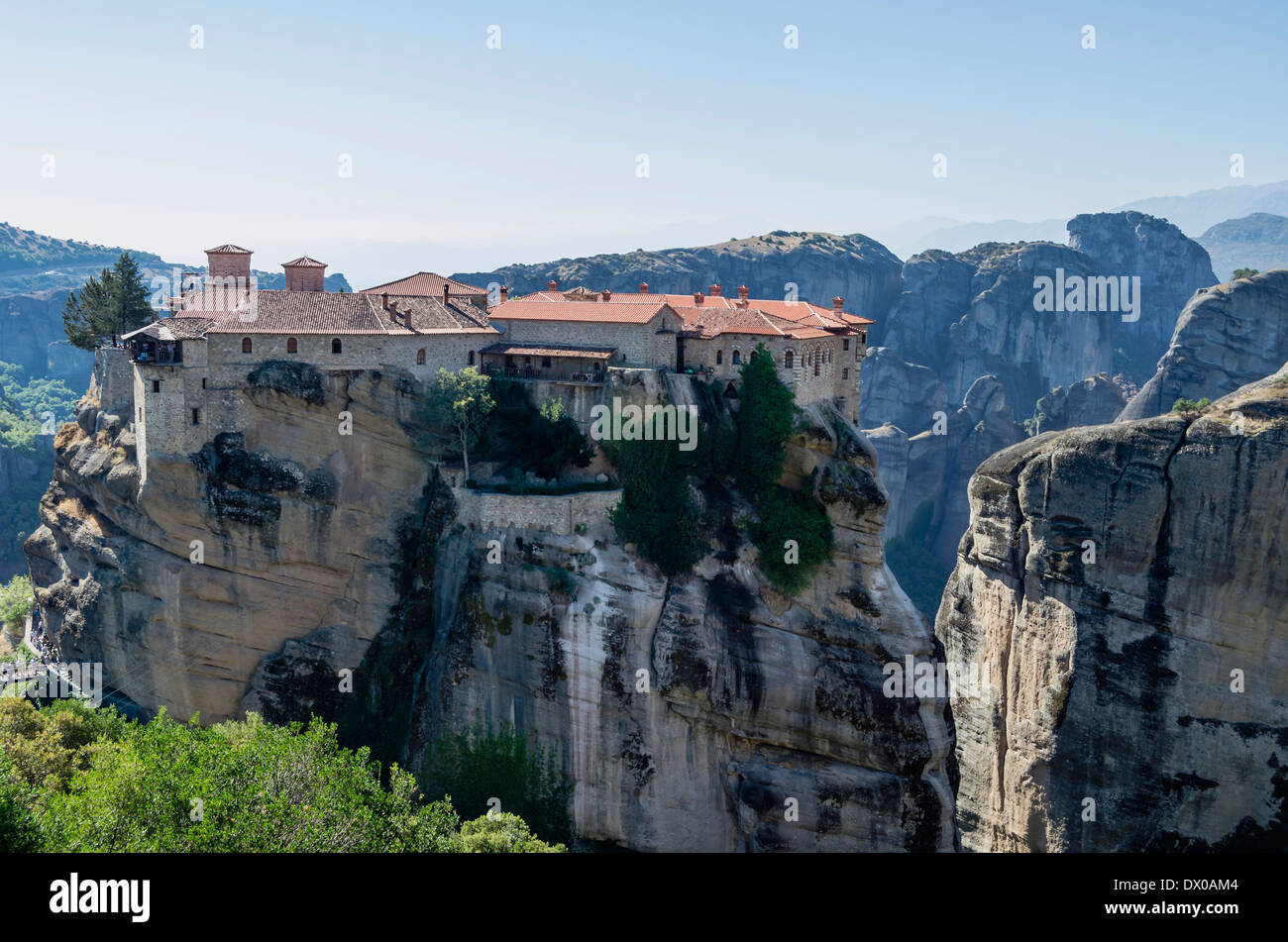 Monastery of Agia Triada in Meteora, Greece Stock Photo