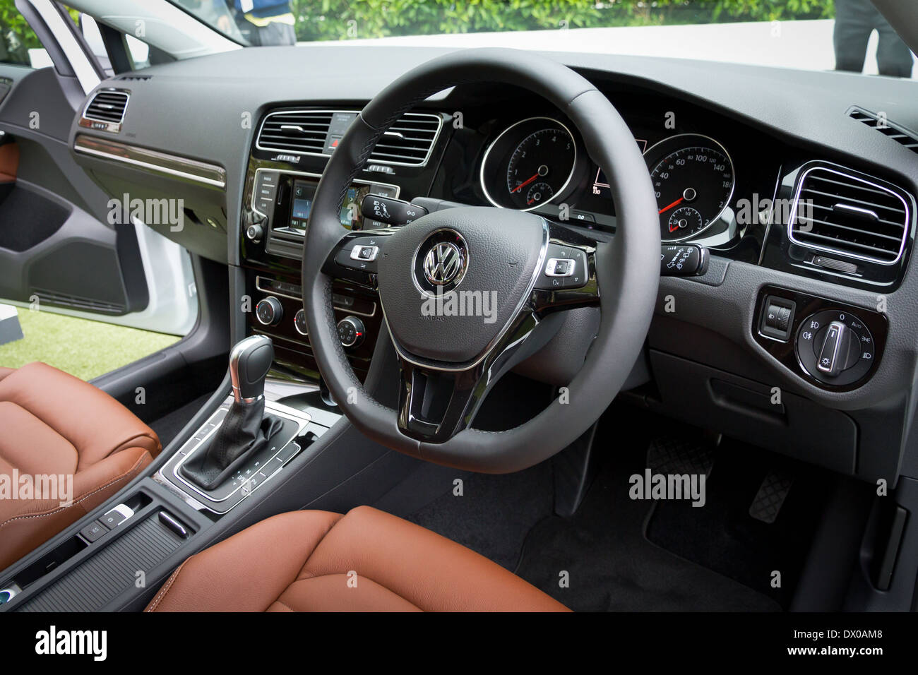 Volkswagen Golf VII 2013 Model drive room Stock Photo - Alamy