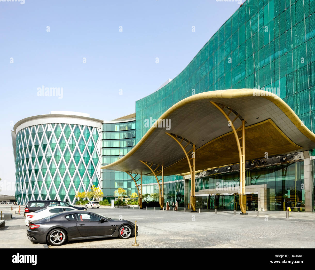Modern architecture of Meydan Hotel in Dubai United Arab Emirates Stock Photo