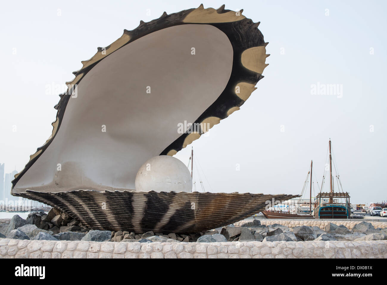 The big pearl and oyster, Doha Stock Photo