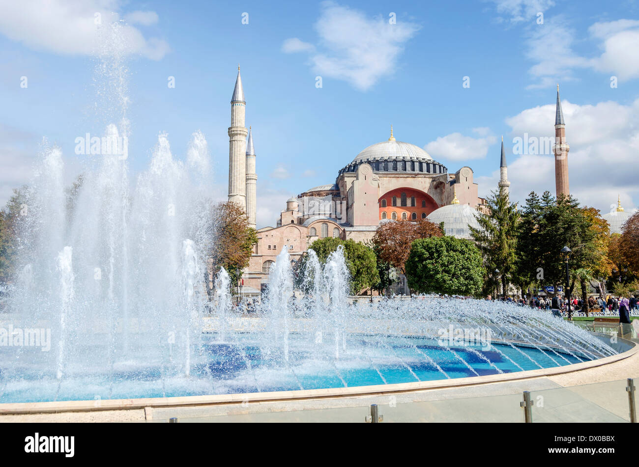 Fountain in front of Aya Sofya Stock Photo