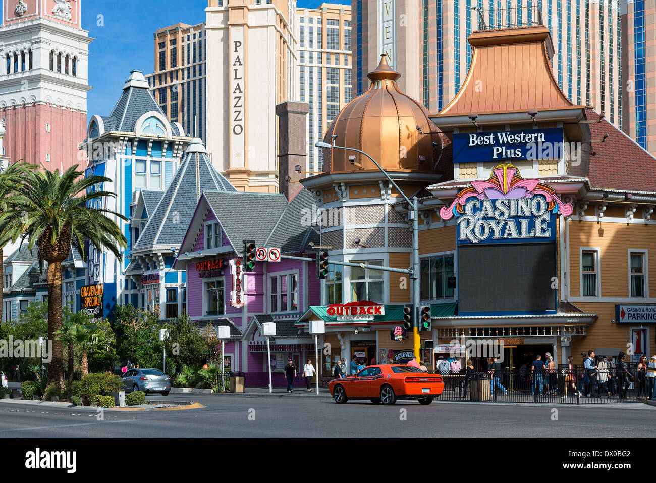 Las Vegas, The famous strip Stock Photo