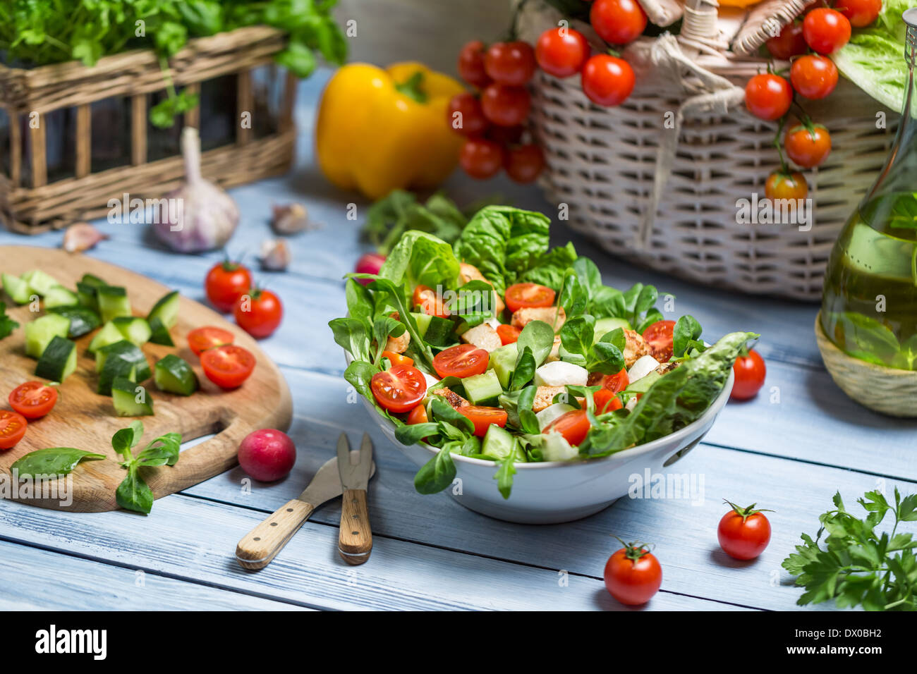 Healthy spring fresh salad hi-res stock photography and images - Alamy